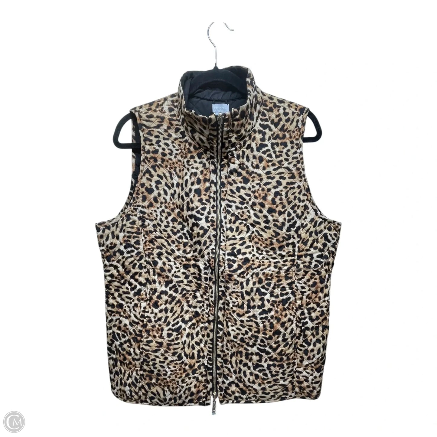 Vest Puffer & Quilted By Chicos In Animal Print, Size: M