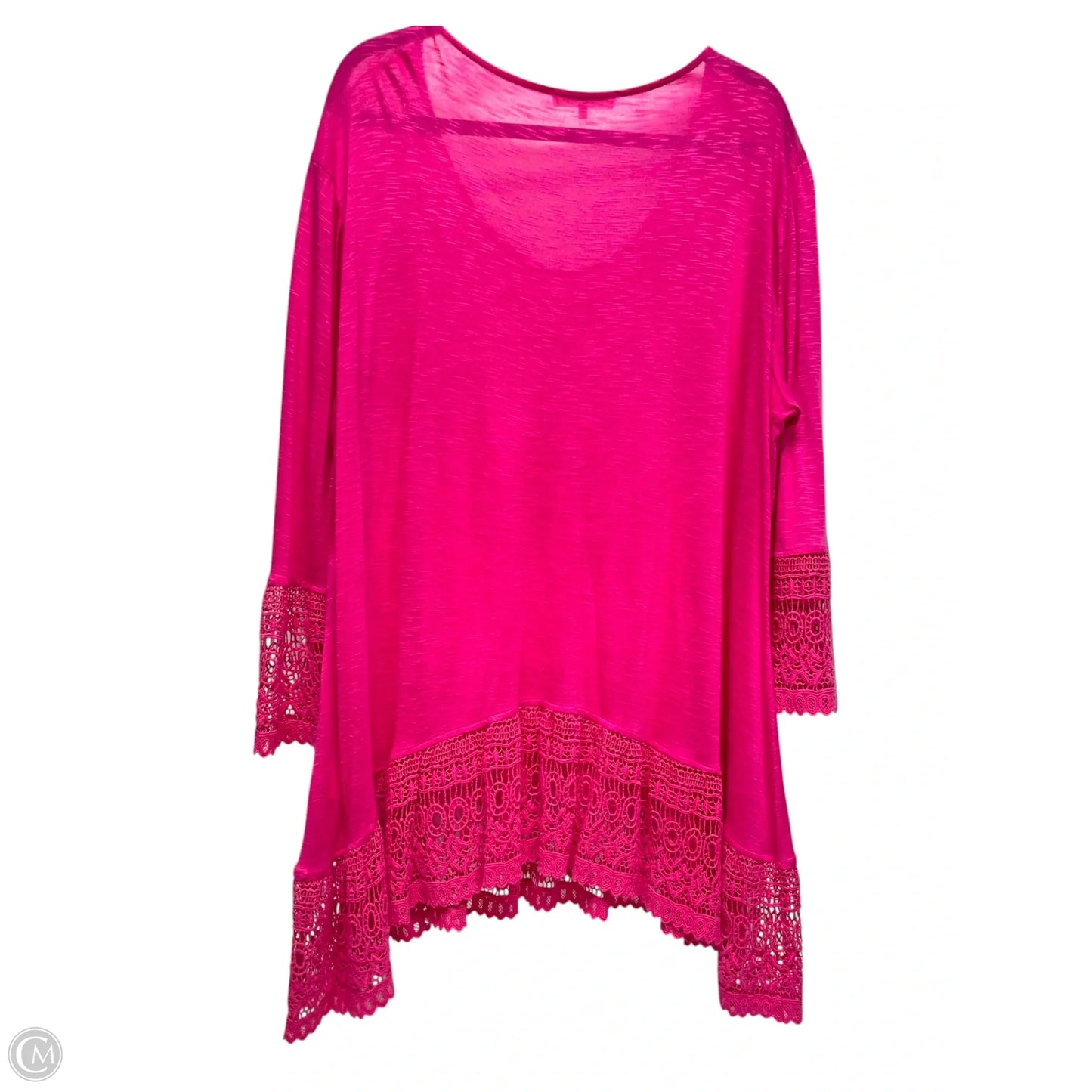 Top Long Sleeve By Indigo Soul In Pink, Size: 2x