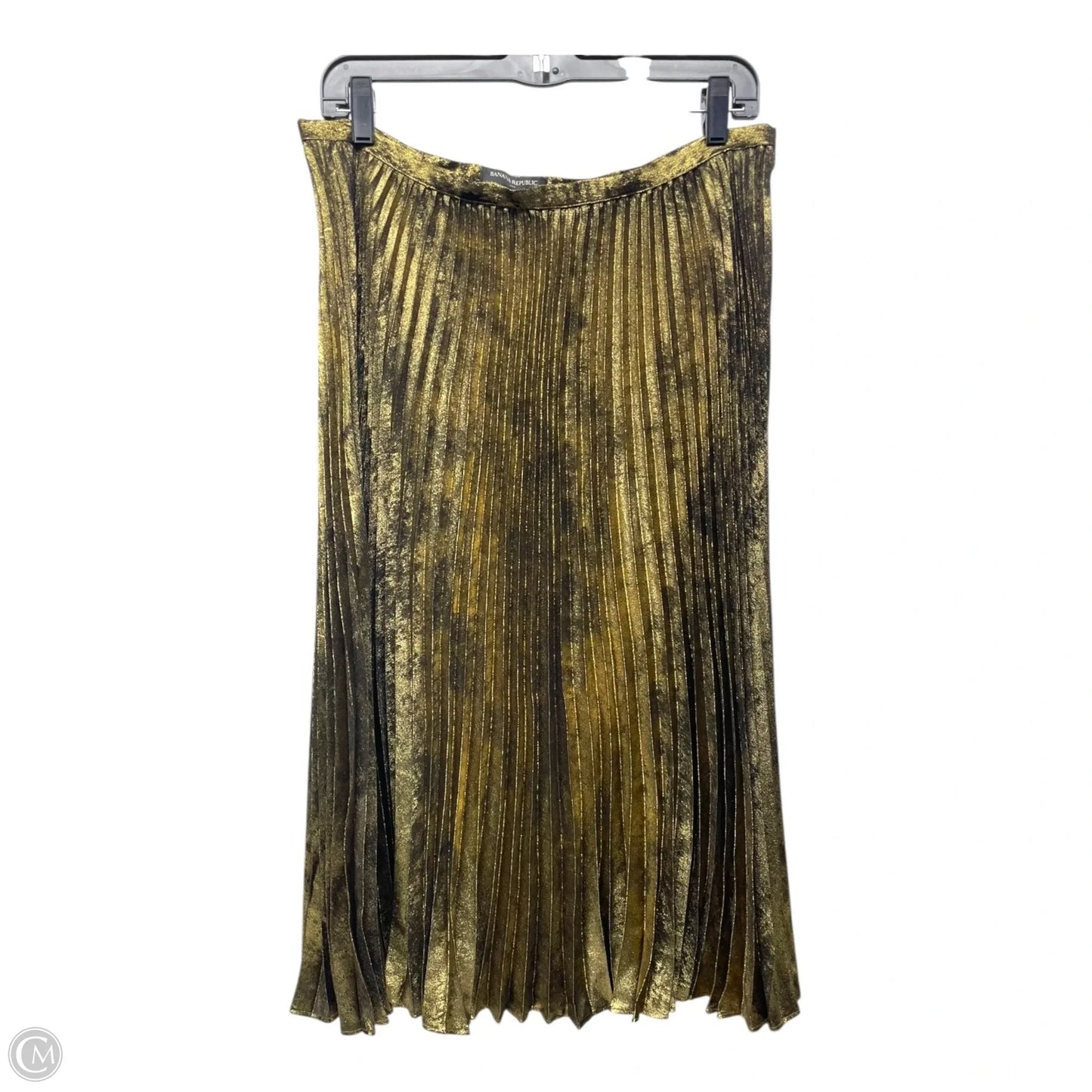 Skirt Midi By Banana Republic In Gold, Size: 12