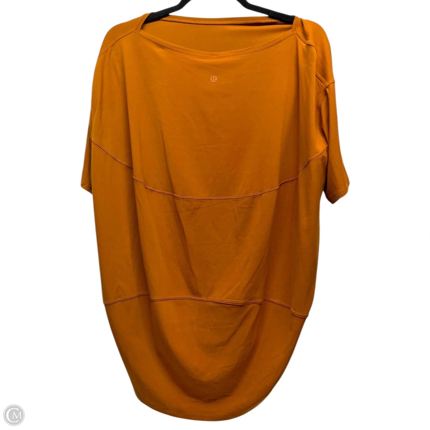 Athletic Top Short Sleeve By Lululemon In Brown, Size: 12