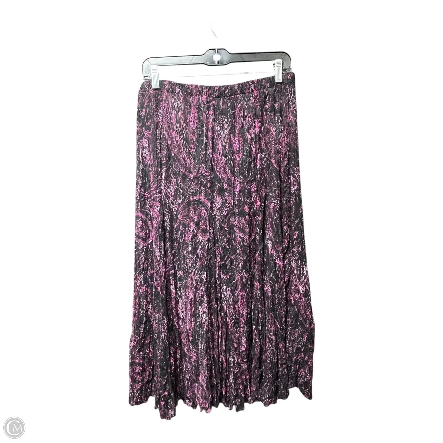 Dress Casual Midi By Chicos In Black & Purple, Size: M