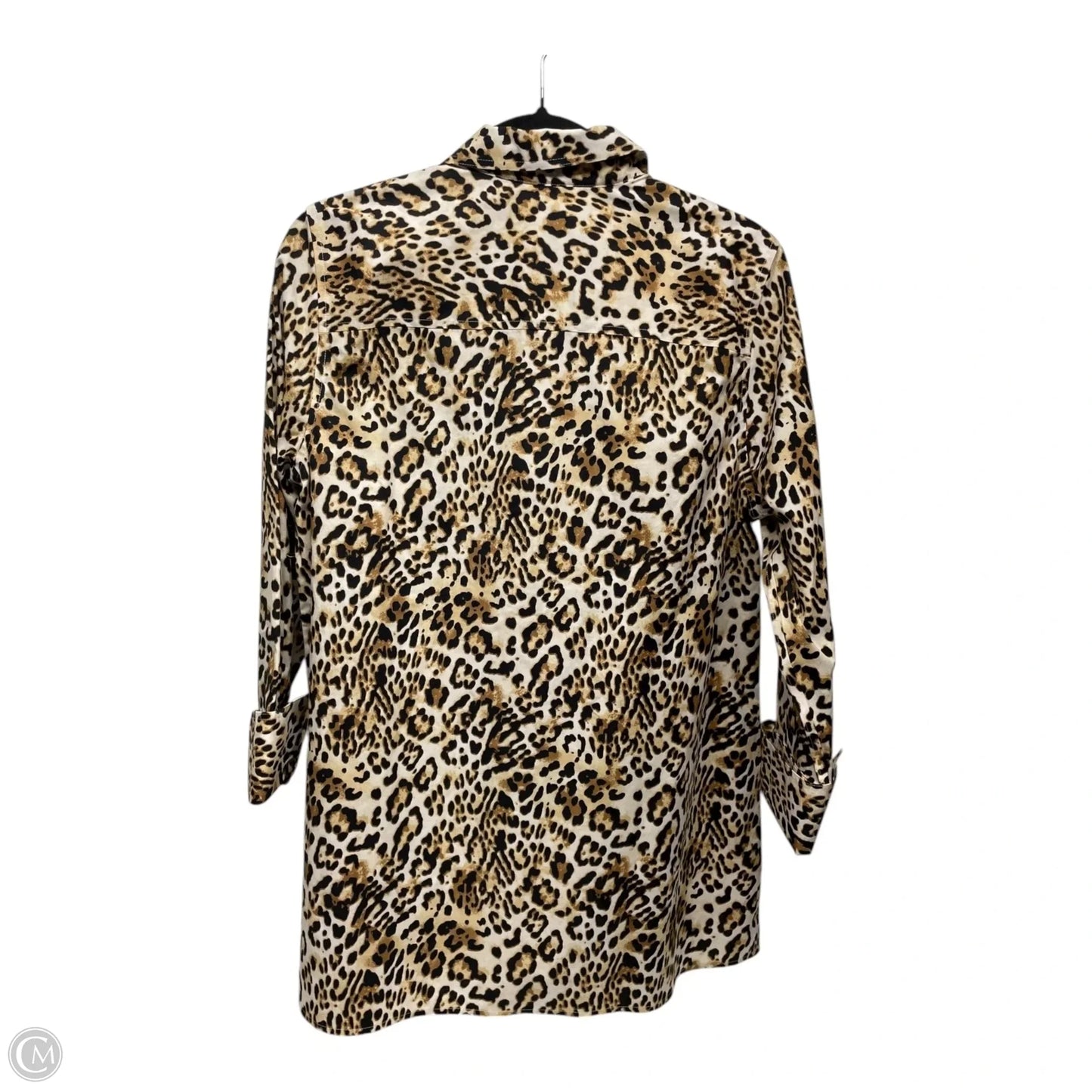 Top Long Sleeve By Chicos In Animal Print, Size: M