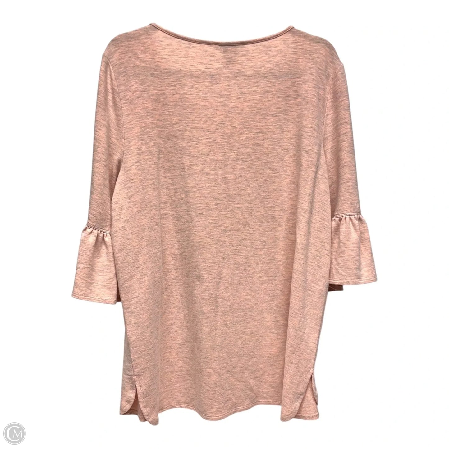 Top 3/4 Sleeve By Adrianna Papell In Pink, Size: L