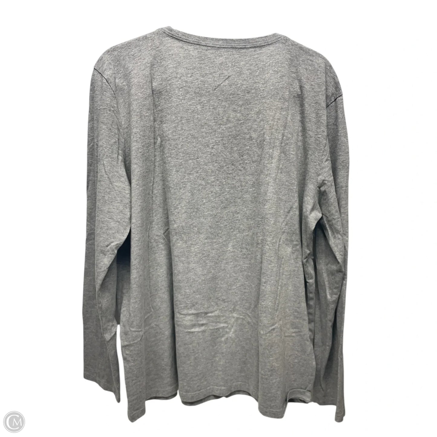 Top Long Sleeve By Life Is Good In Grey, Size: 2x