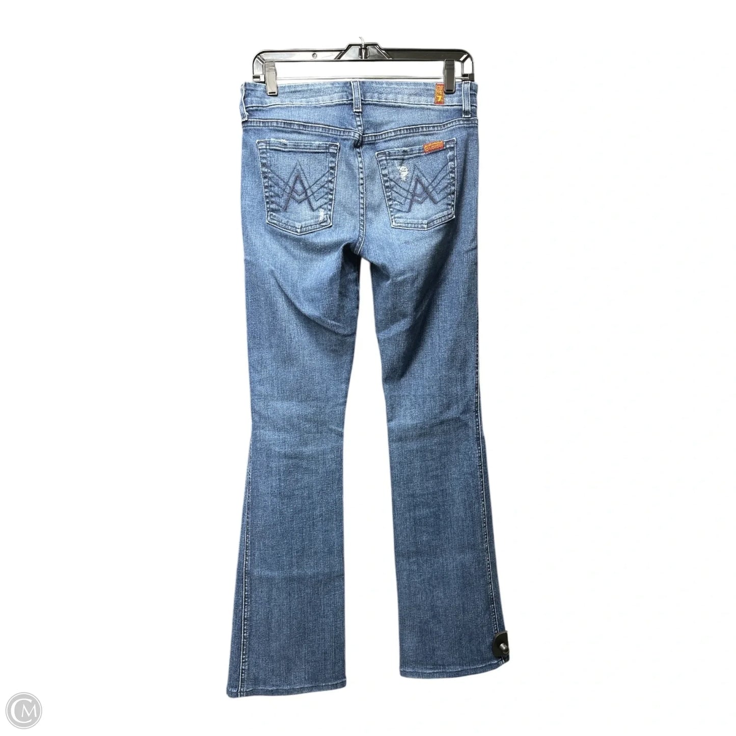 Jeans Boot Cut By 7 For All Mankind In Blue Denim, Size: 6