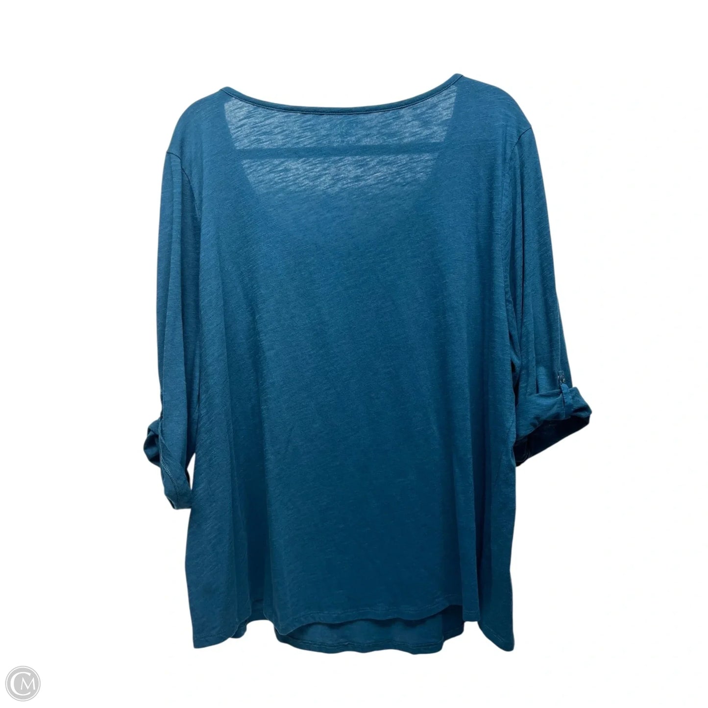 Top 3/4 Sleeve By Sonoma In Teal, Size: 2x