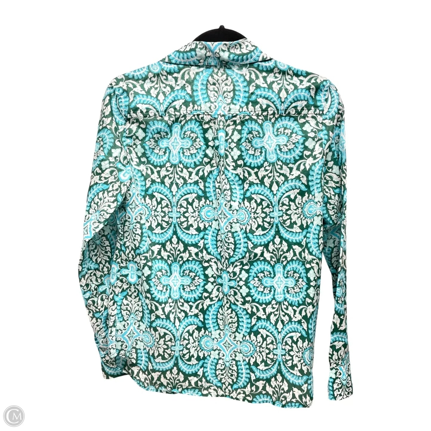 Top Long Sleeve By Talbots In Blue & Green, Size: Xs