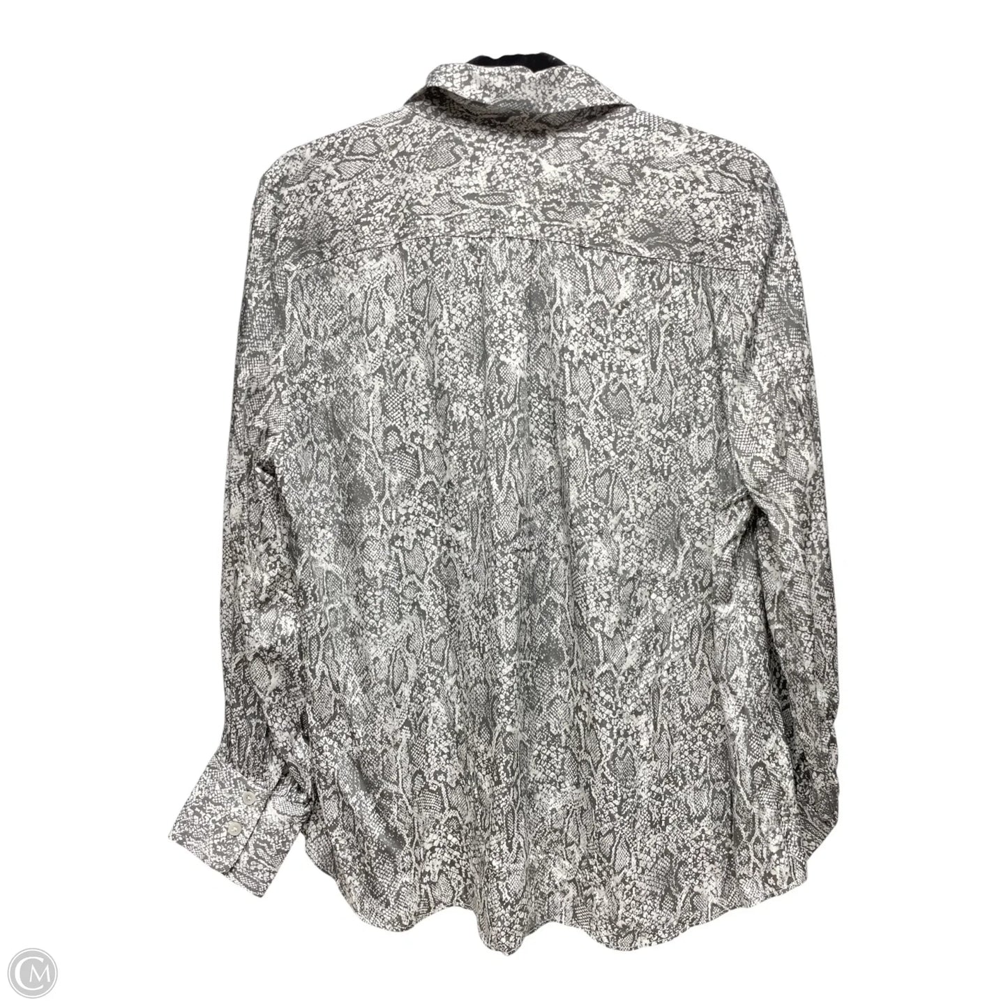 Tunic Long Sleeve By Chicos In Snakeskin Print, Size: L