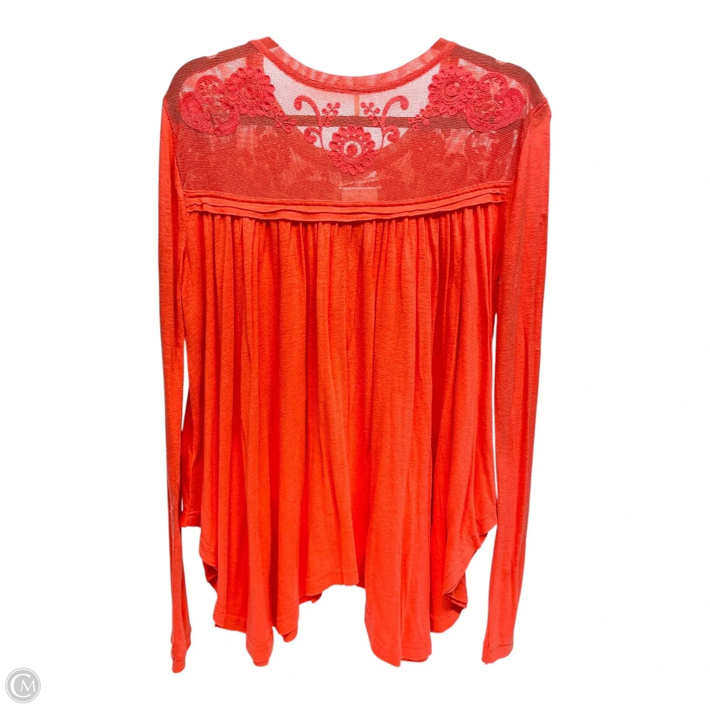 Top Long Sleeve By Free People In Coral, Size: Sp