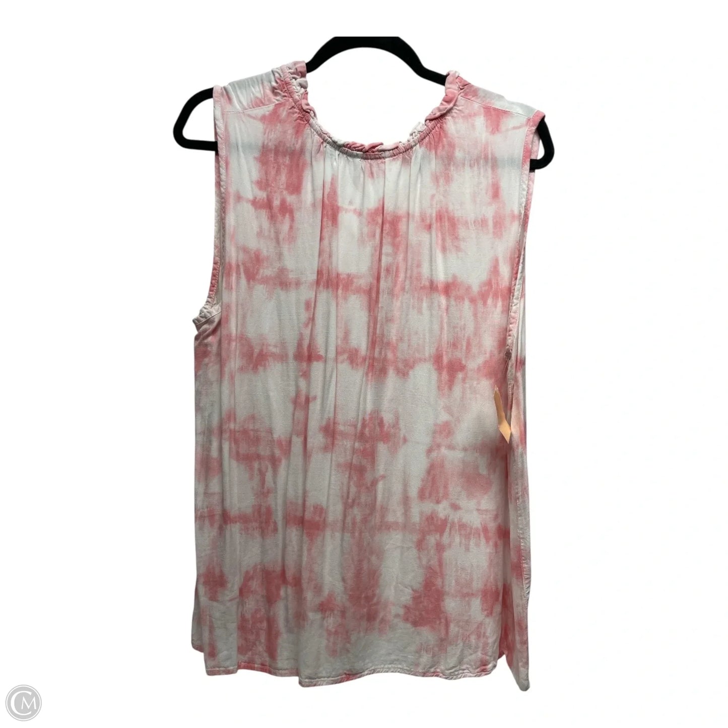 Top Sleeveless By Time And Tru In Red & White, Size: 3x