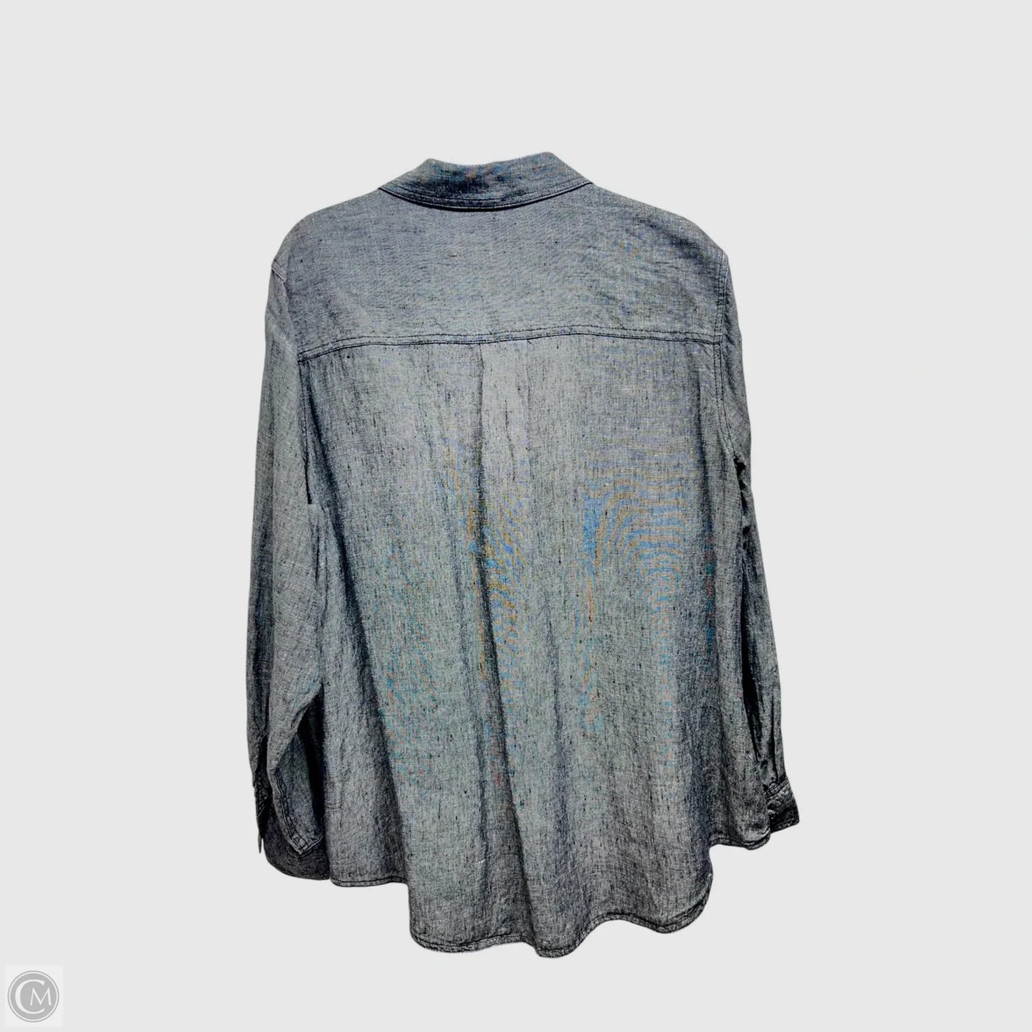 Top Long Sleeve By Jones New York In Grey, Size: 2x
