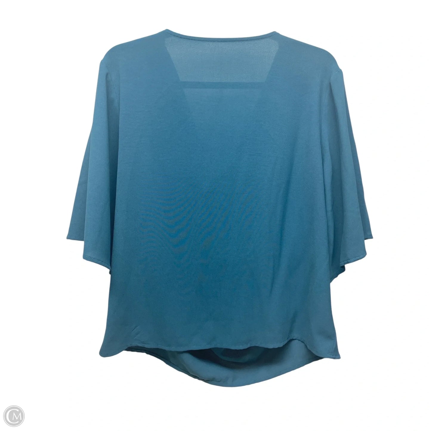 Blouse Short Sleeve By Clothes Mentor In Blue, Size: M