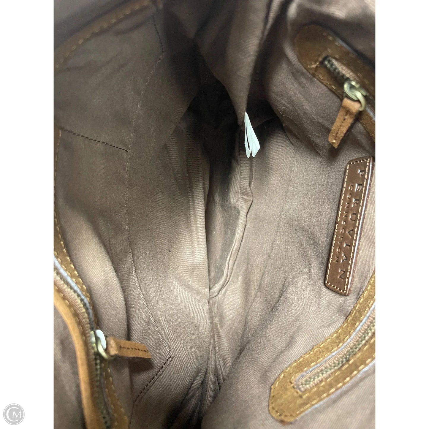 Crossbody Leather By Peruvian Connection, Size: Medium