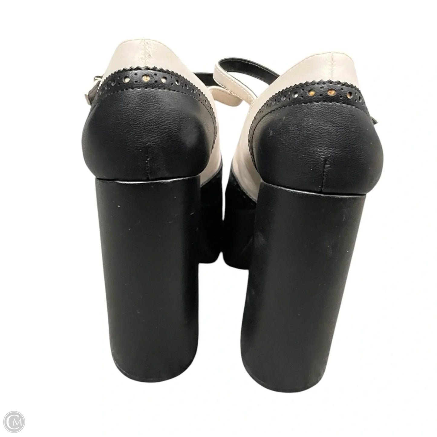Shoes Heels Platform By Jessica Simpson In Black & White, Size: 5.5