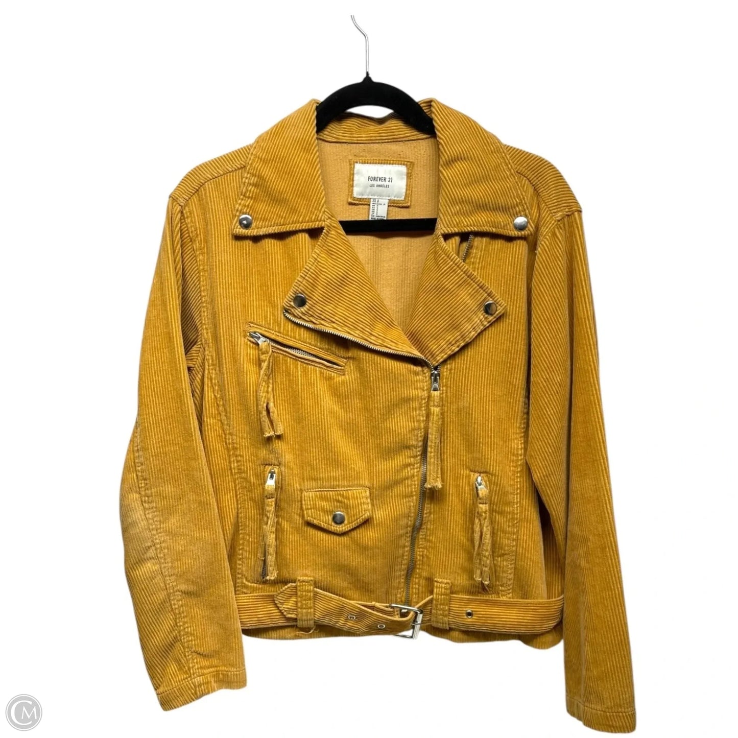 Jacket Moto By Forever 21 In Orange, Size: S