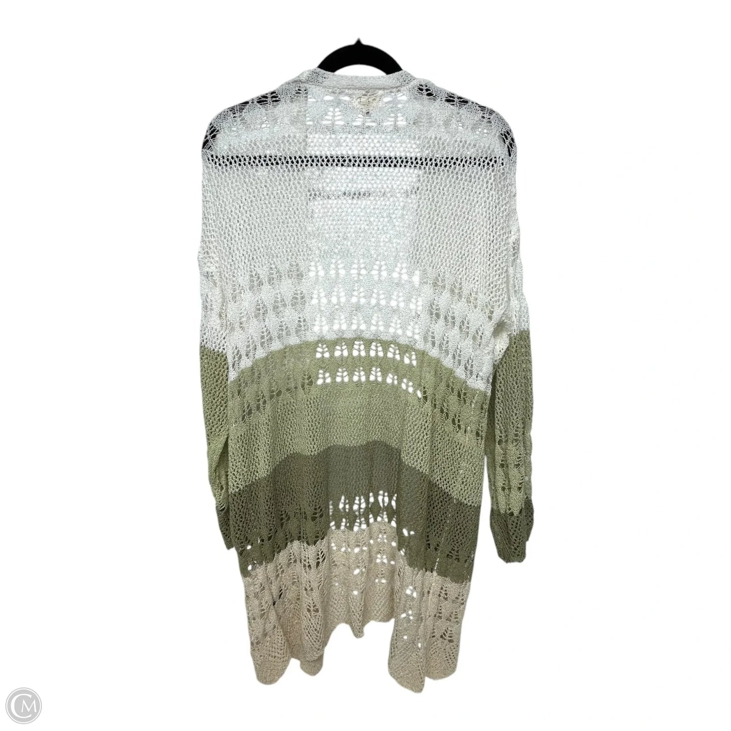 Cardigan By Pol In Green & Tan, Size: S