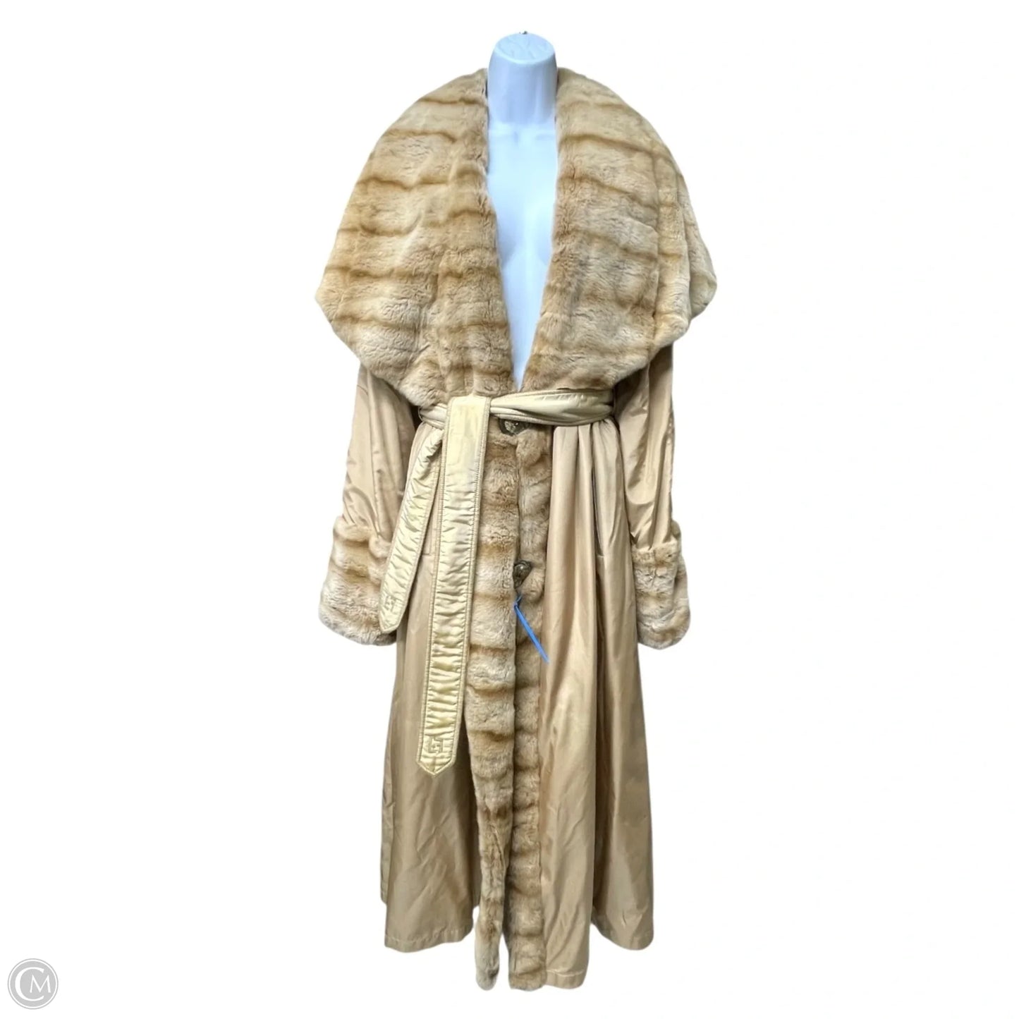Coat Luxury Designer By Fendi In Tan, Size: M