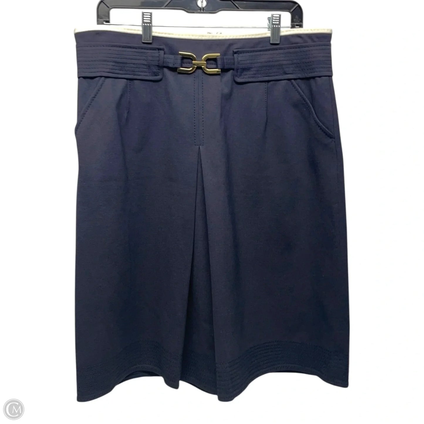 Skirt Midi By Ann Taylor In Navy, Size: 12