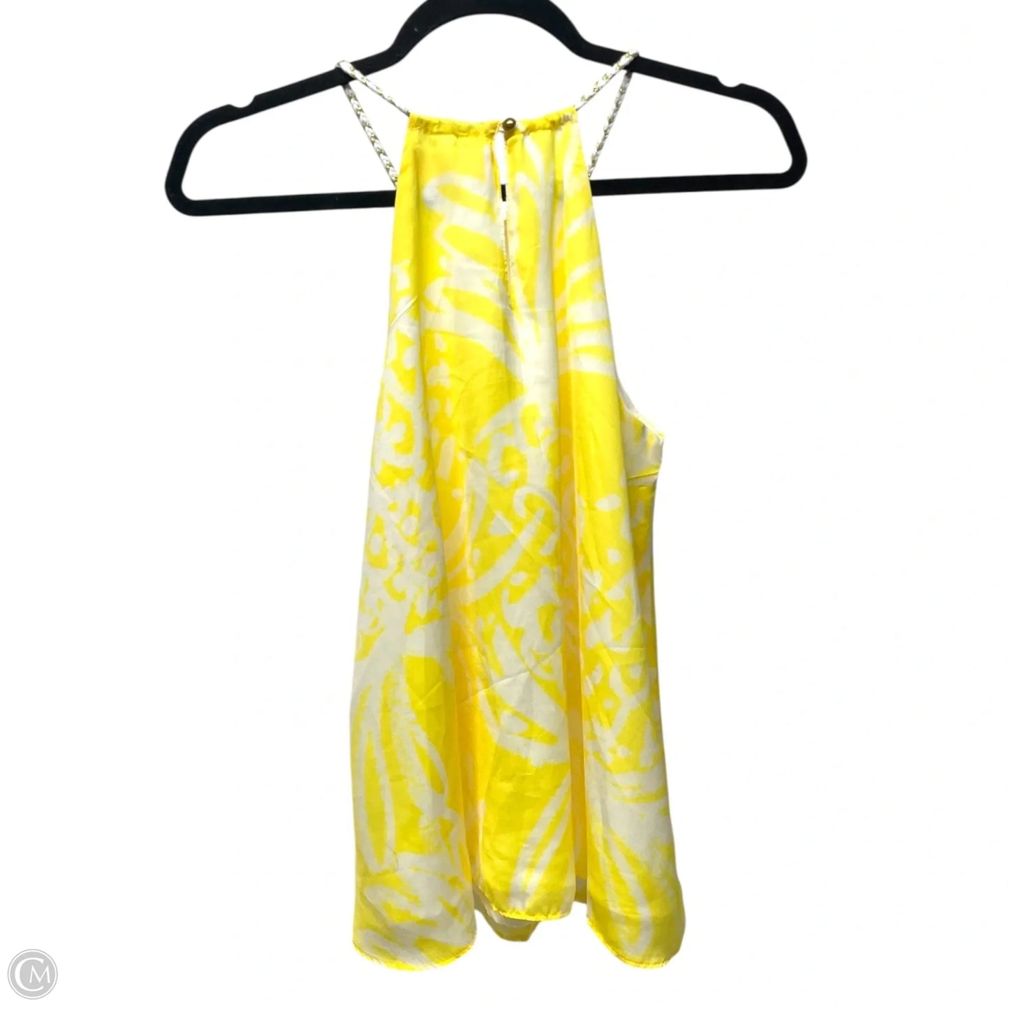 Top Sleeveless Designer By Lilly Pulitzer In White & Yellow, Size: Xs