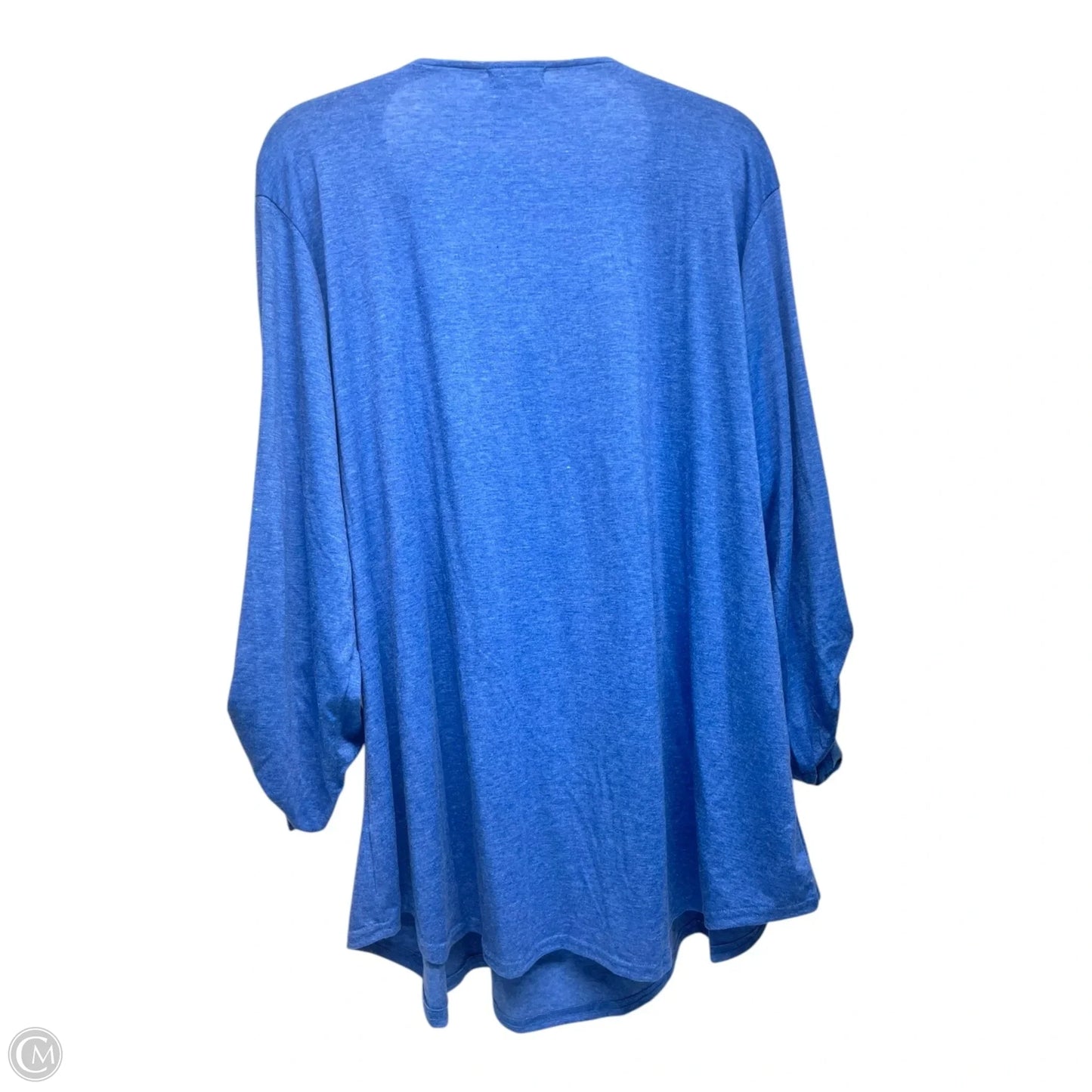 Top Long Sleeve By siddhe In Blue, Size: 4x