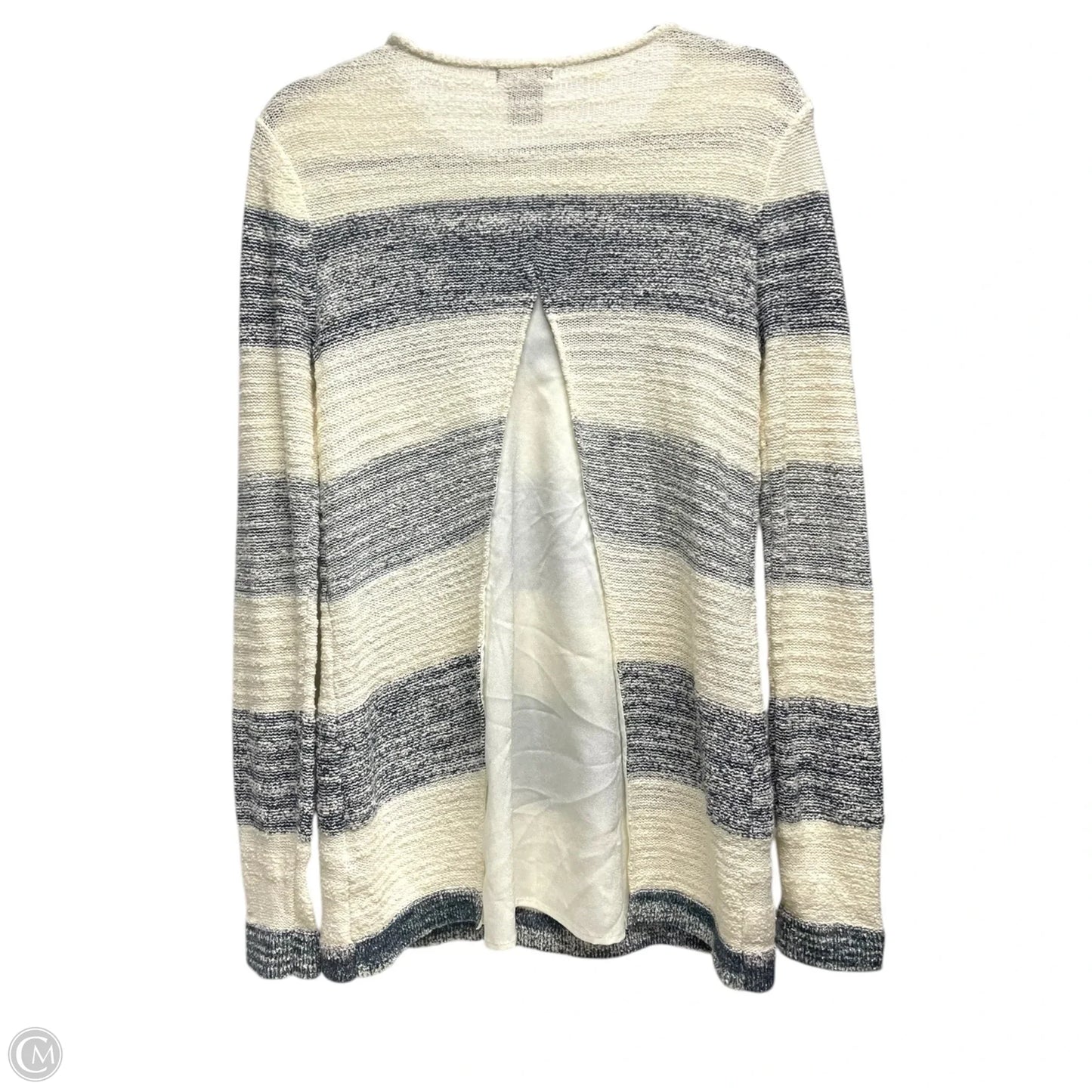 Sweater By Calvin Klein In Blue & White, Size: S