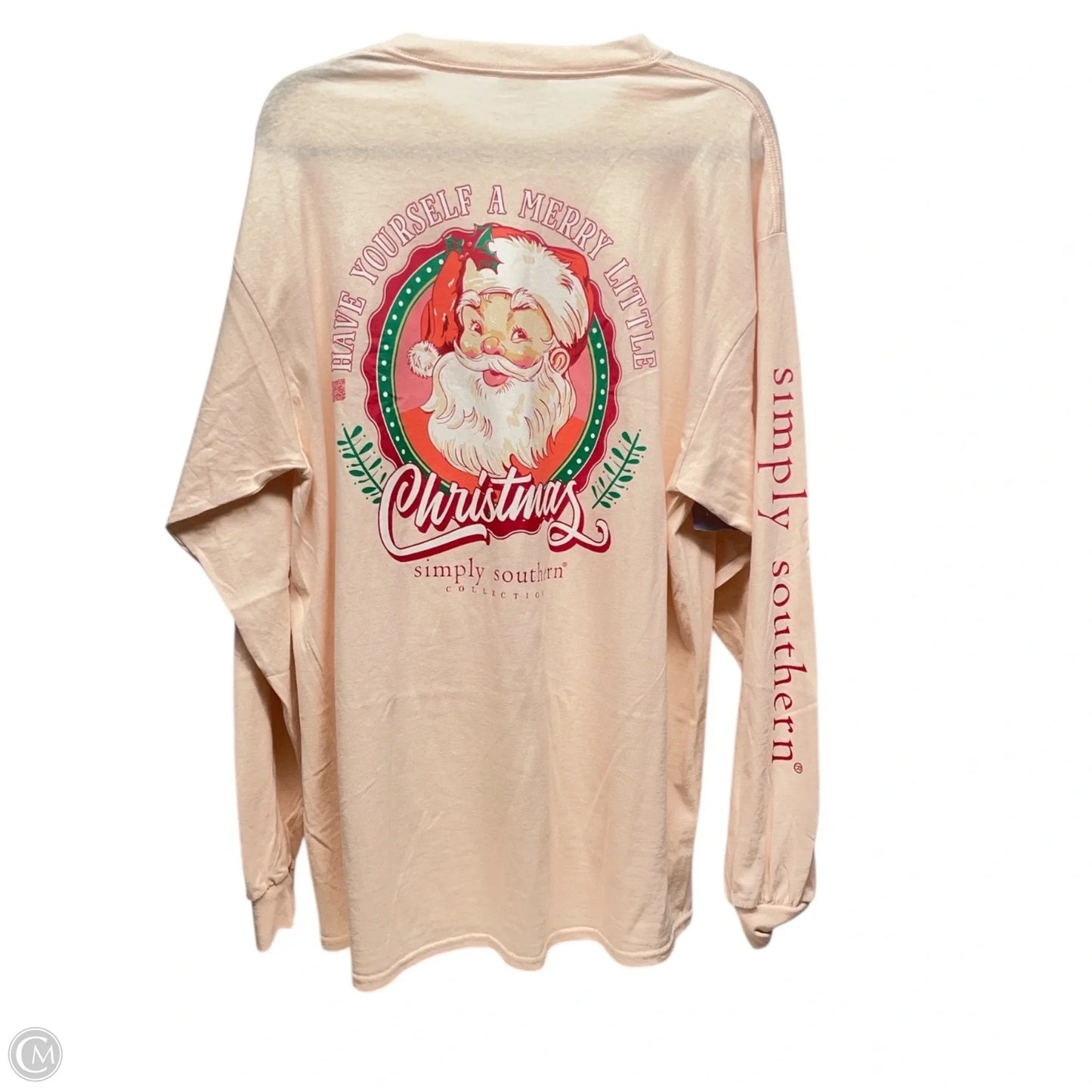 Top Long Sleeve By Simply Southern In Pink, Size: Xl