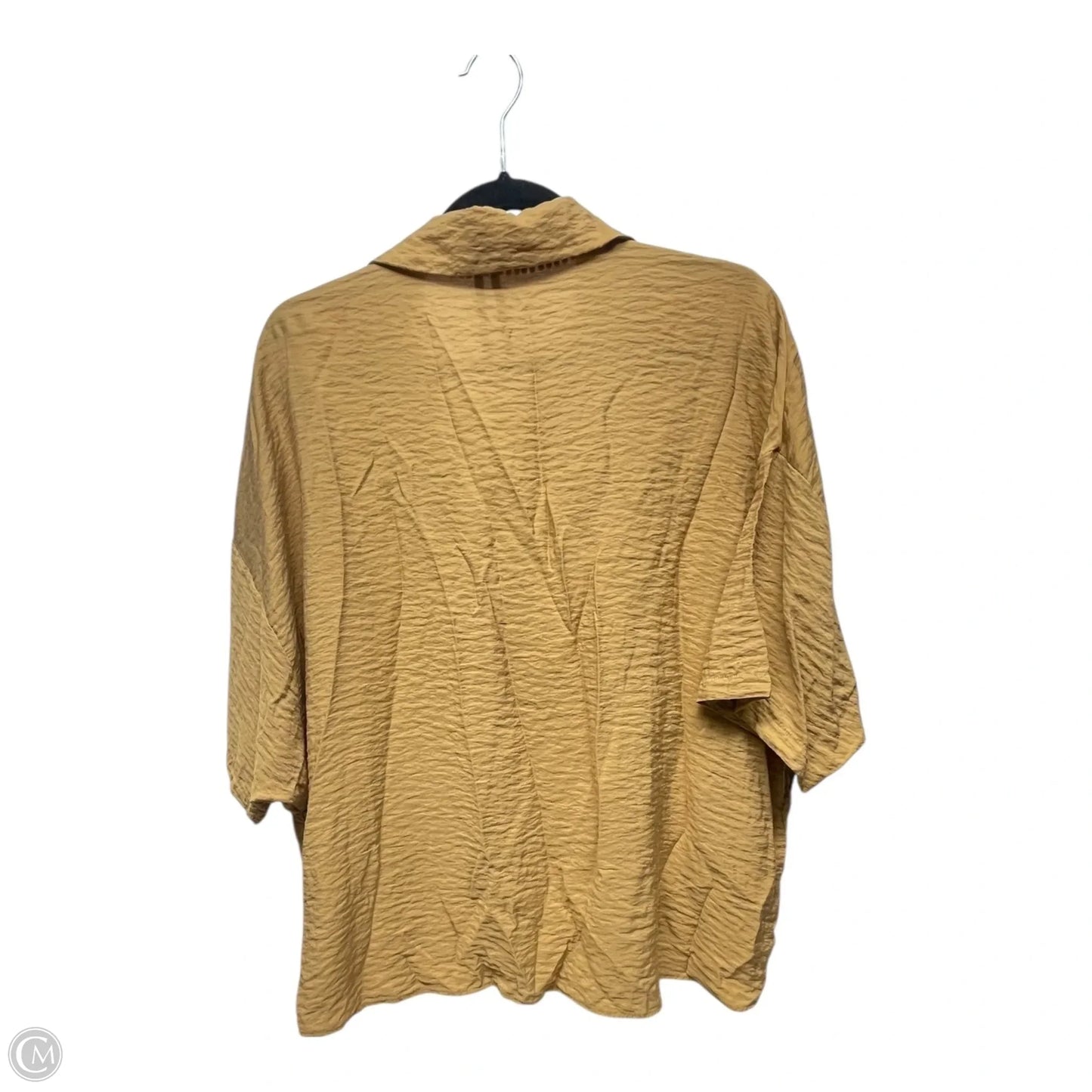 Top Short Sleeve By Anthropologie In Brown, Size: M