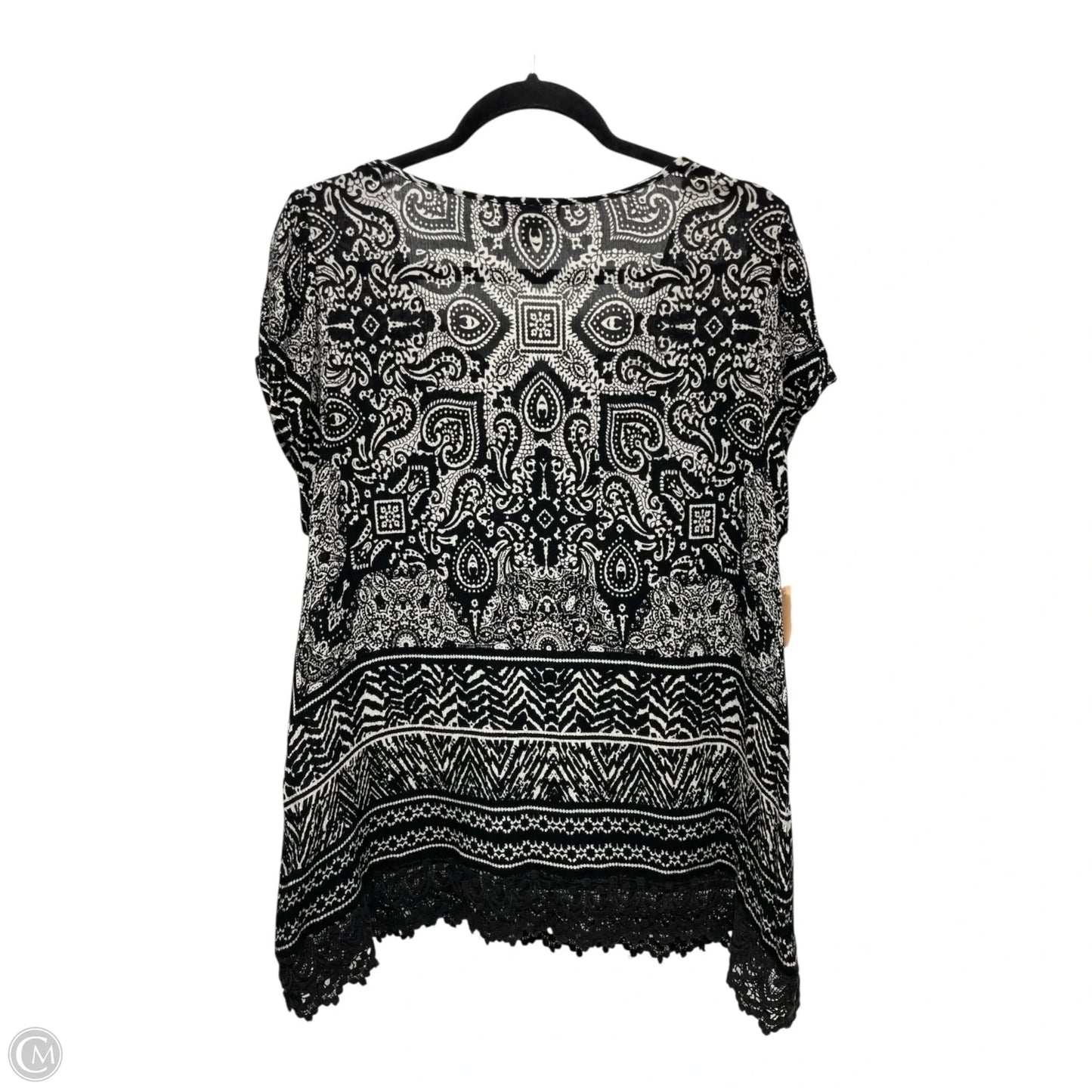 Top Sleeveless By Clothes Mentor In Black & White, Size: Xl
