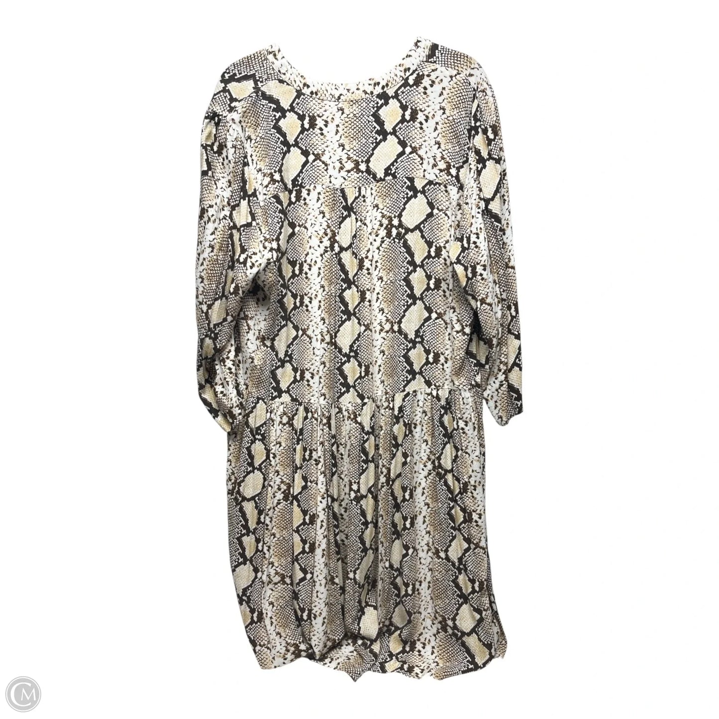 Dress Casual Short By Maeve In Snakeskin Print, Size: 2x