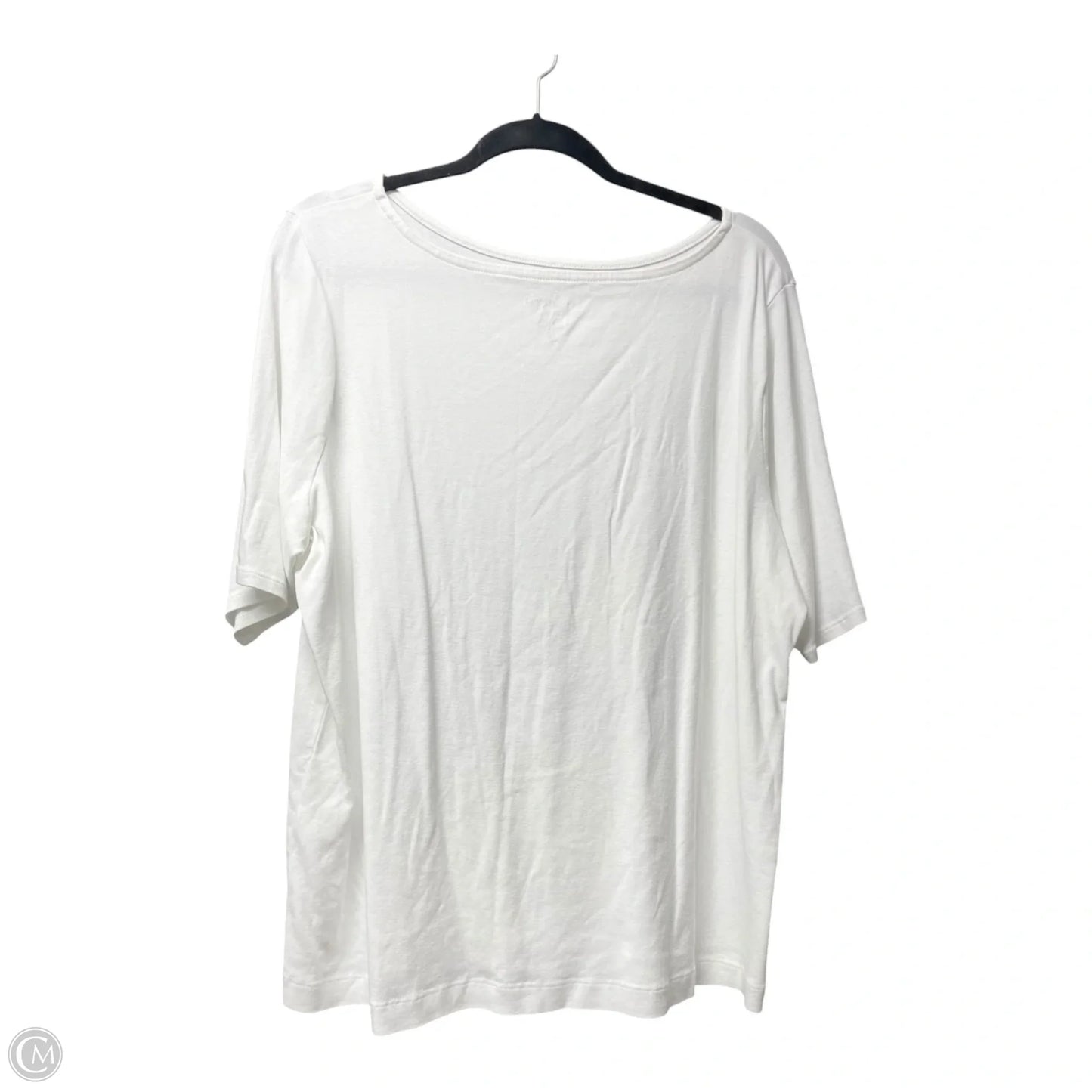Top Short Sleeve Basic By Chicos In White, Size: Xl