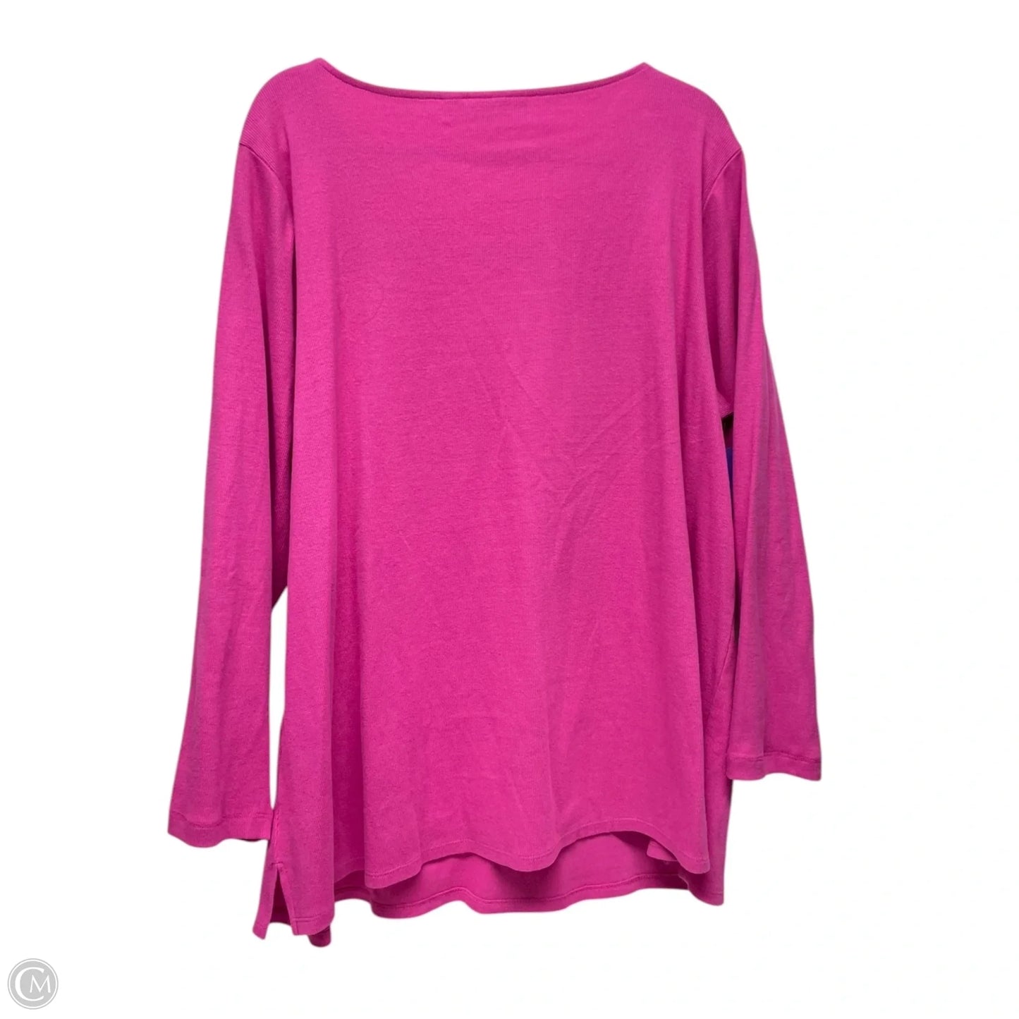Top Long Sleeve By Belle By Kim Gravel In Pink, Size: 2x