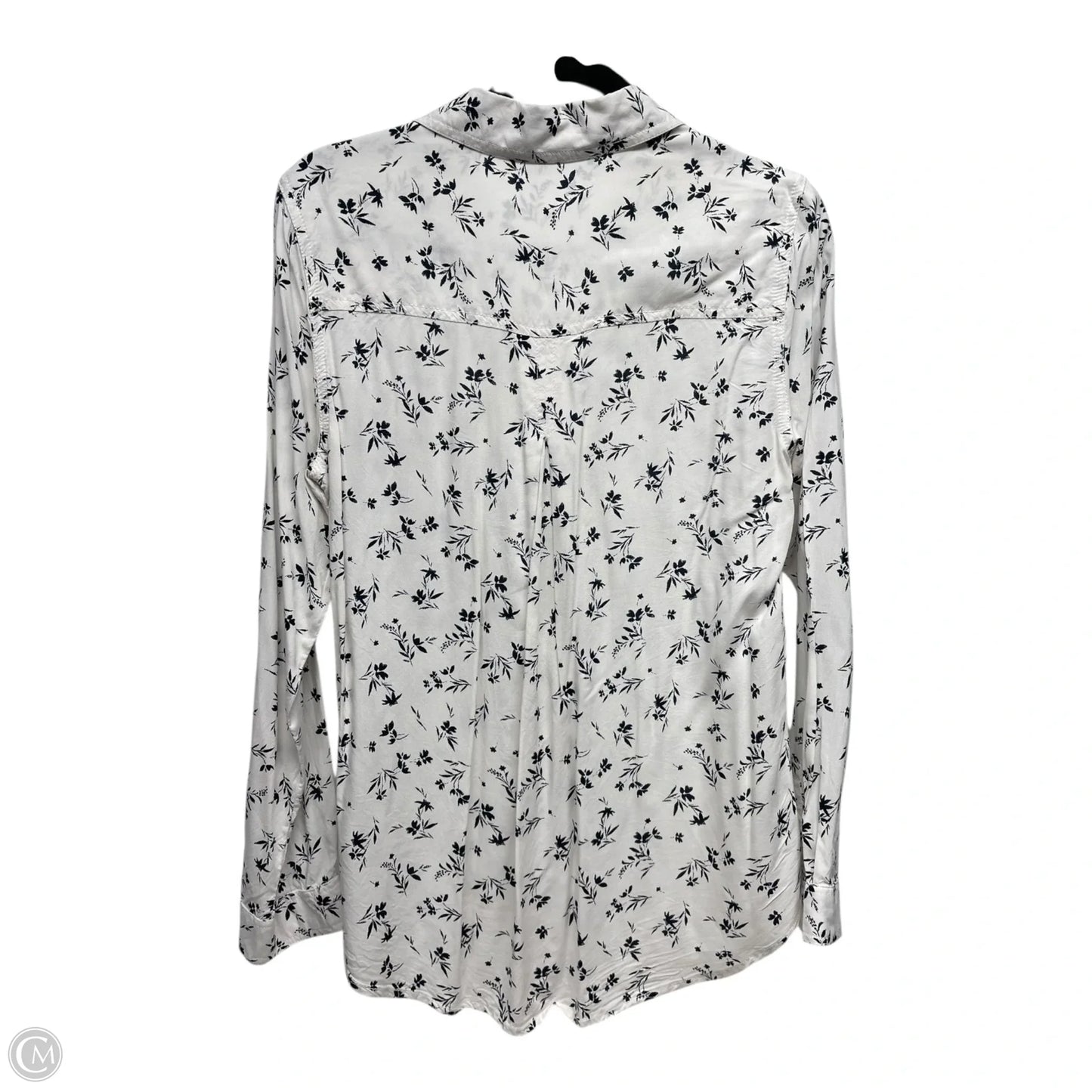 Top Long Sleeve By Beachlunchlounge In Black & White, Size: M