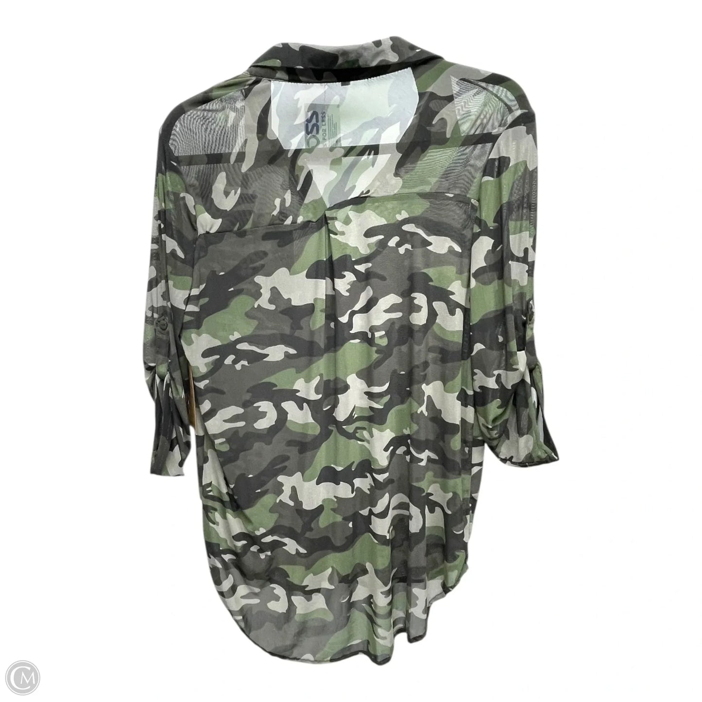 Top Short Sleeve By Eden & Olivia In Camouflage Print, Size: L