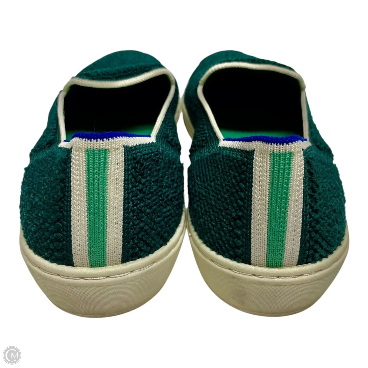 Shoes Sneakers By Rothys In Green & White, Size: 7