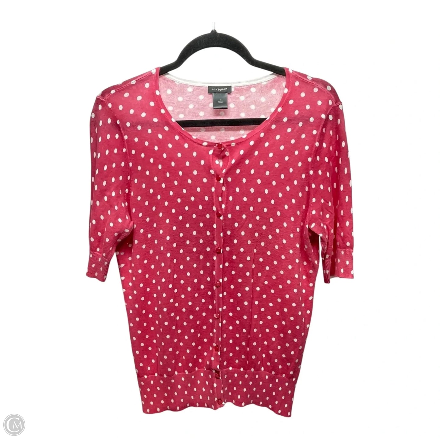 Cardigan By Ann Taylor In Polkadot Pattern, Size: M