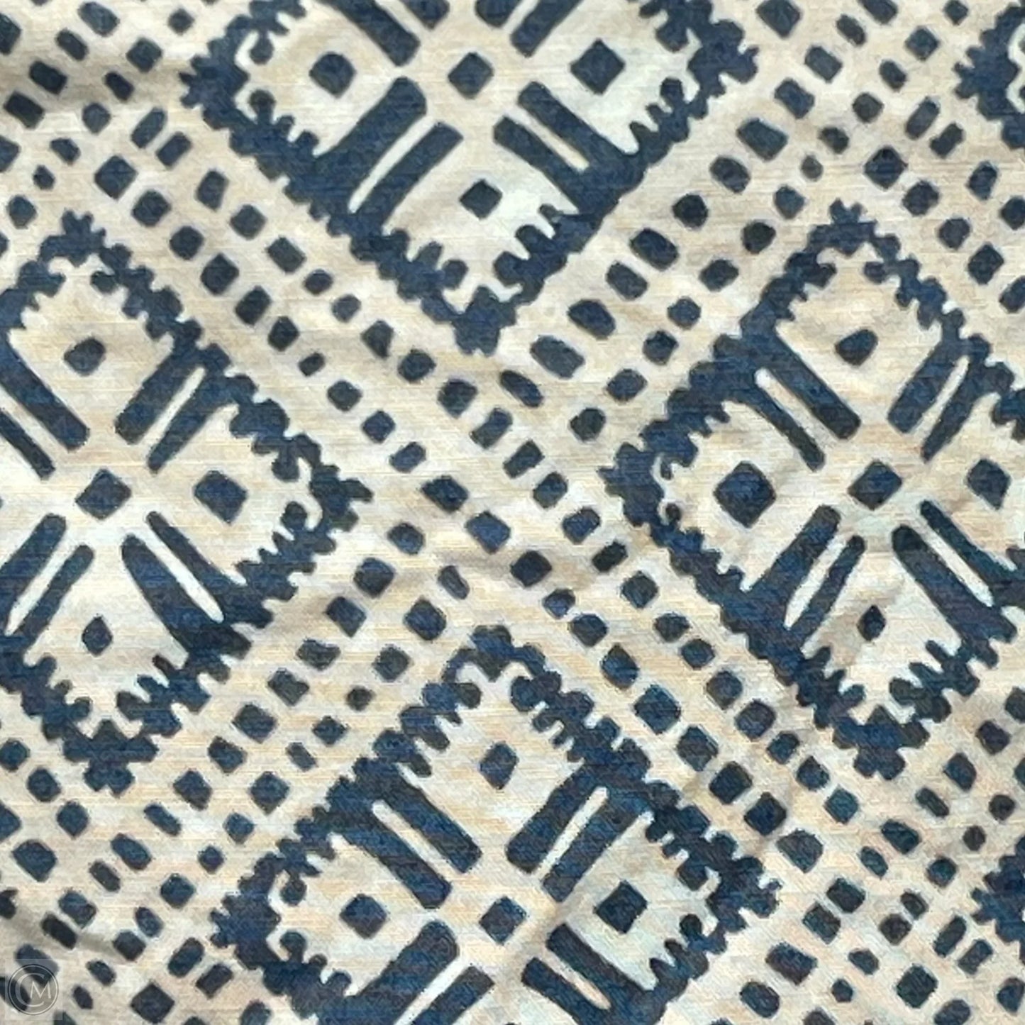 Top Long Sleeve Designer By Tory Burch In Blue & Cream, Size: 6