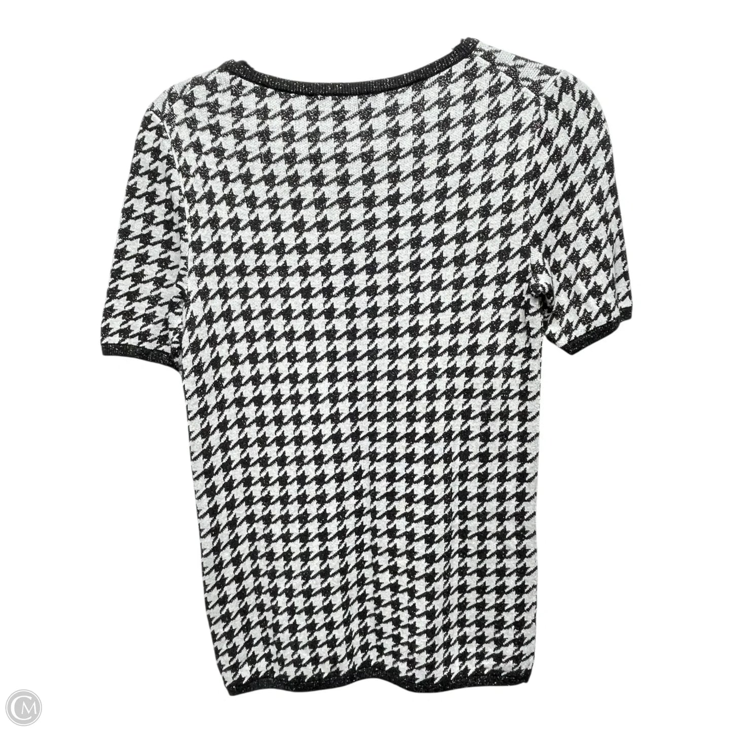 Sweater Short Sleeve By Ann Taylor In Black & White, Size: Xs