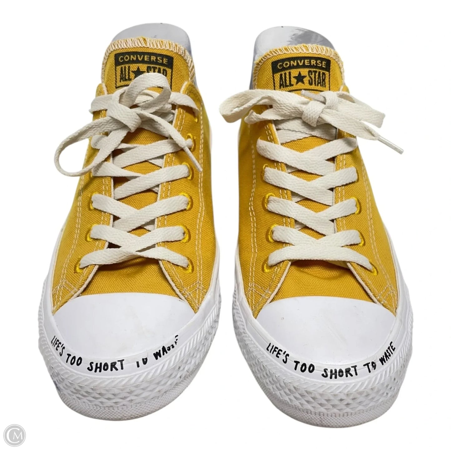Shoes Sneakers By Converse In White & Yellow, Size: 8