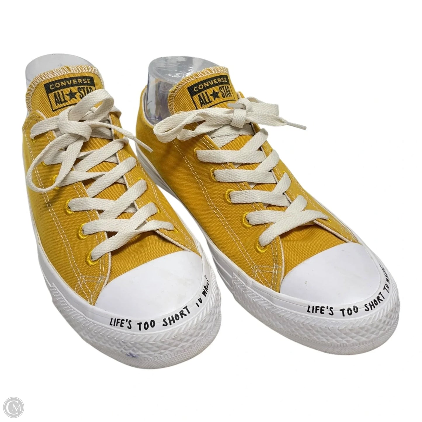 Shoes Sneakers By Converse In White & Yellow, Size: 8