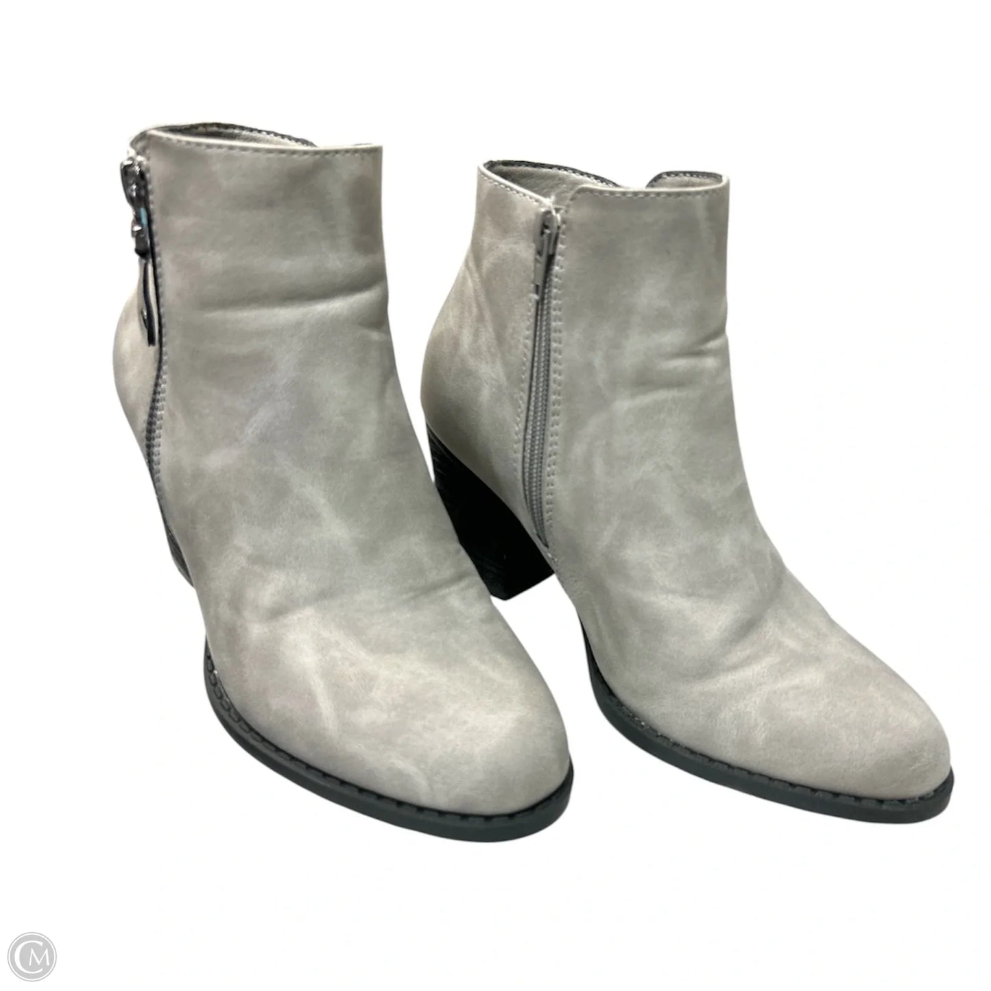 Boots Ankle Heels By anjoufemme In Grey, Size: 6