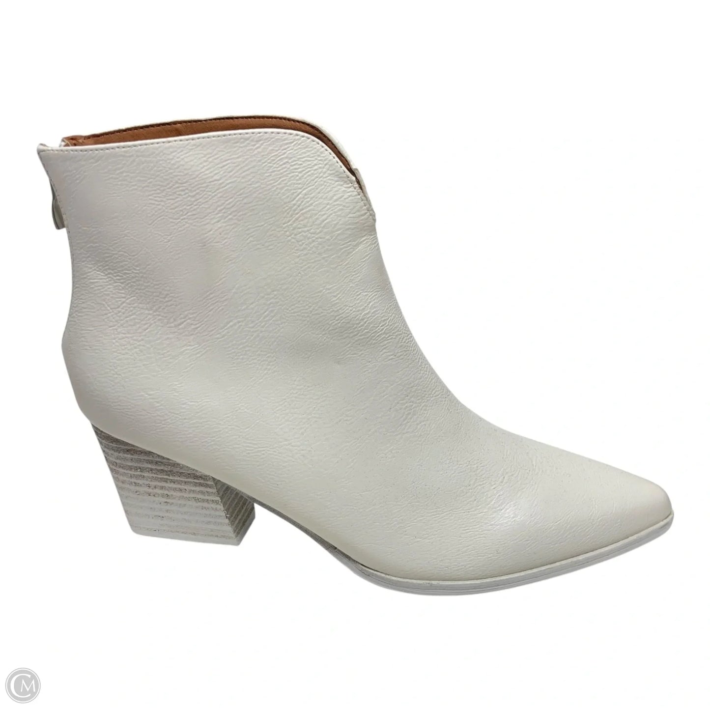 Boots Ankle Heels By BEAST FASHION In White, Size: 10