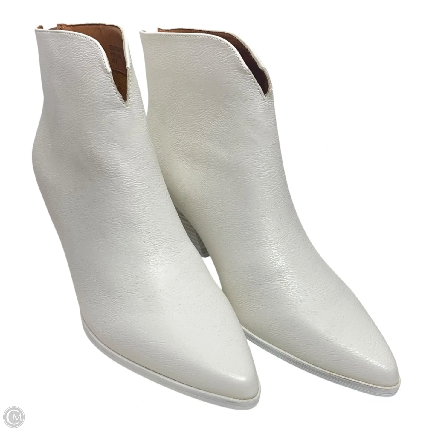 Boots Ankle Heels By BEAST FASHION In White, Size: 10