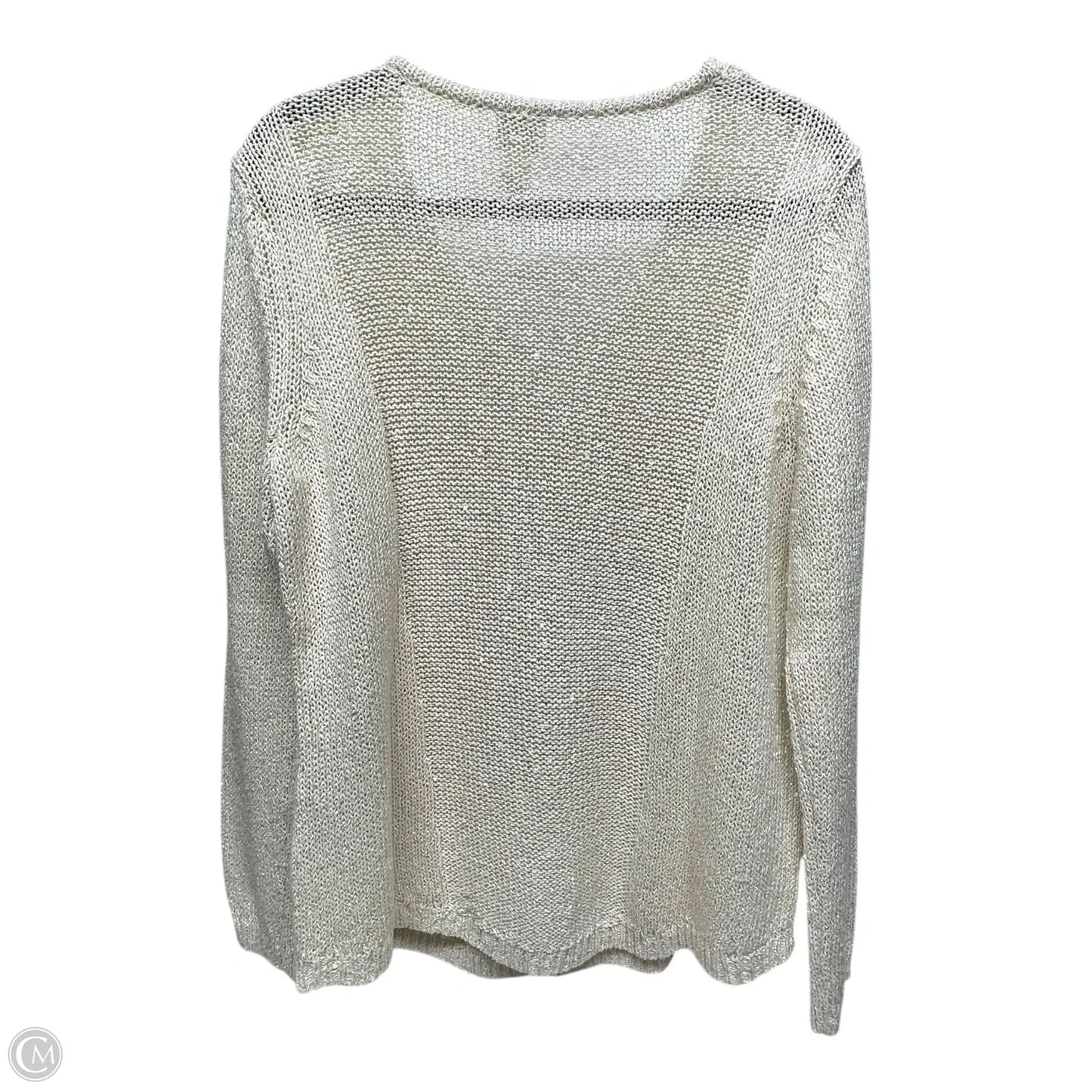 Sweater By Chicos In Cream, Size: L