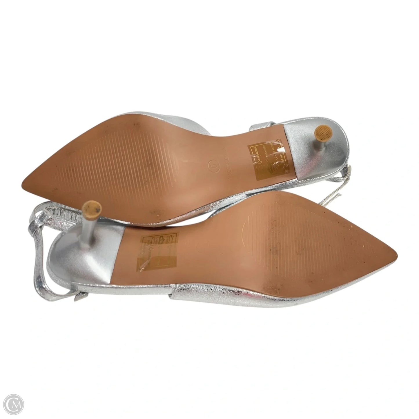 Shoes Heels Kitten By Boohoo Boutique In Silver, Size: 6