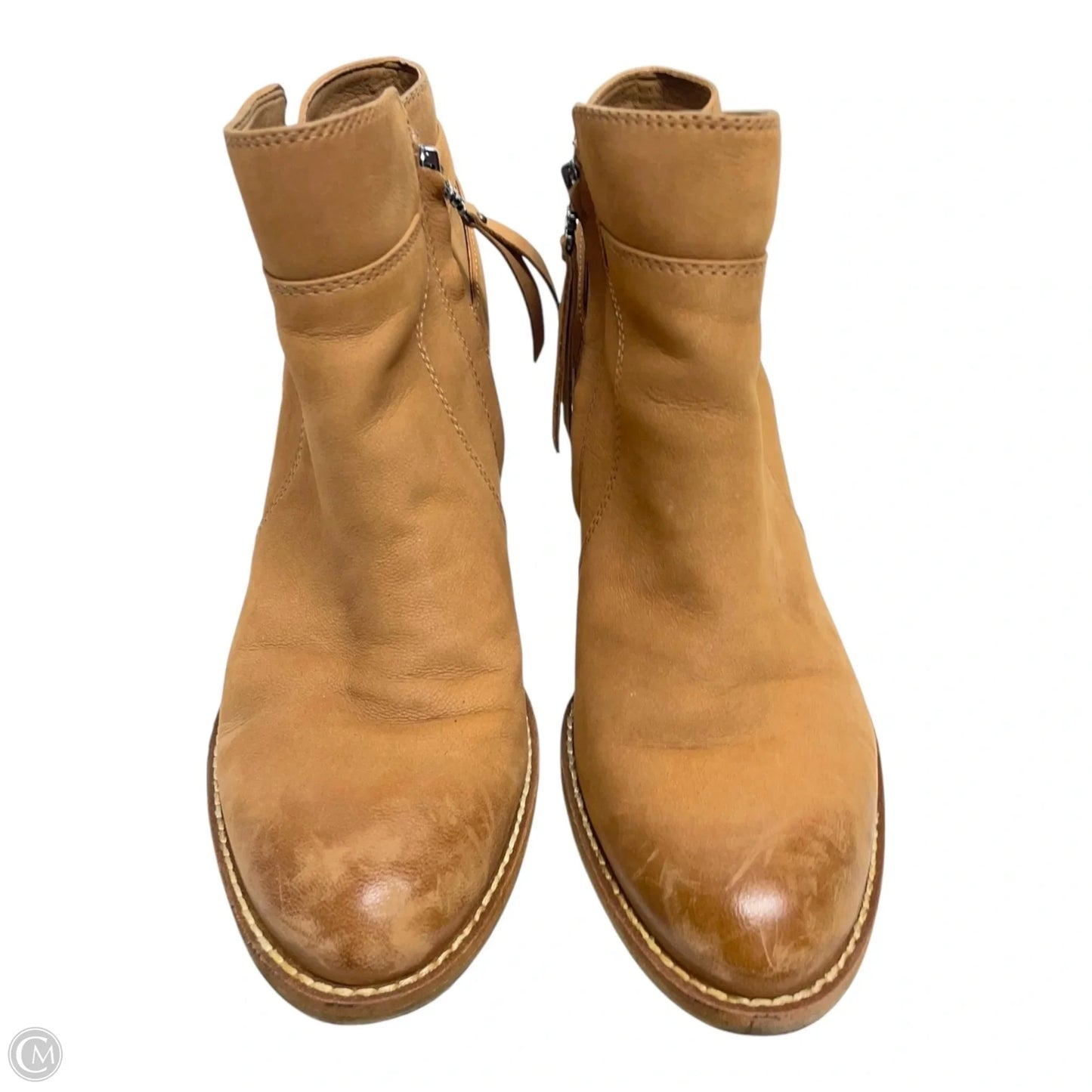 Boots Ankle Heels By Sam Edelman In Brown, Size: 9.5