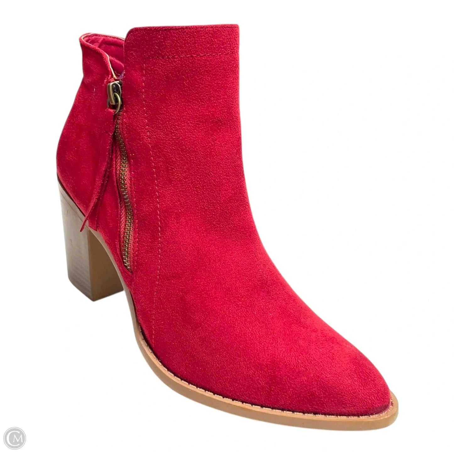 Boots Ankle Heels By trends up collection In Red, Size: 10