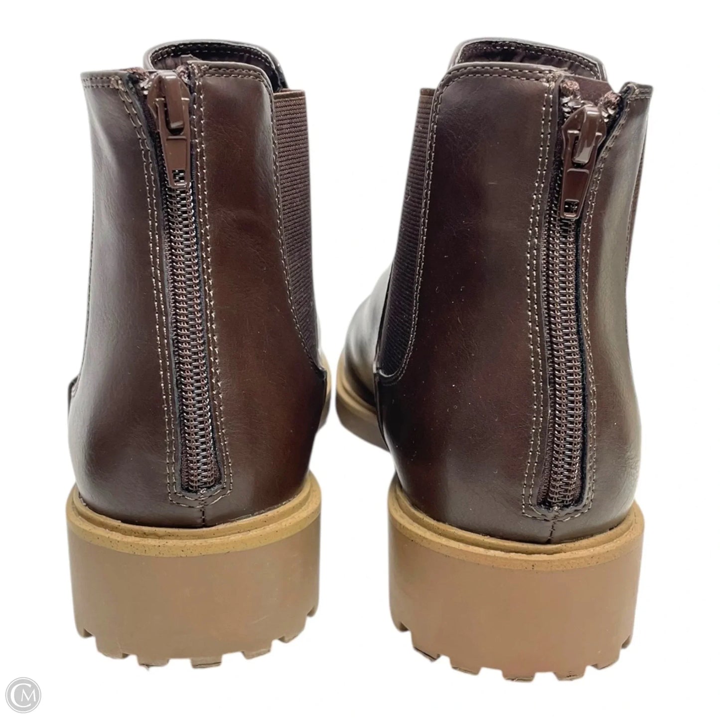 Boots Ankle Flats By Esprit In Brown, Size: 9.5