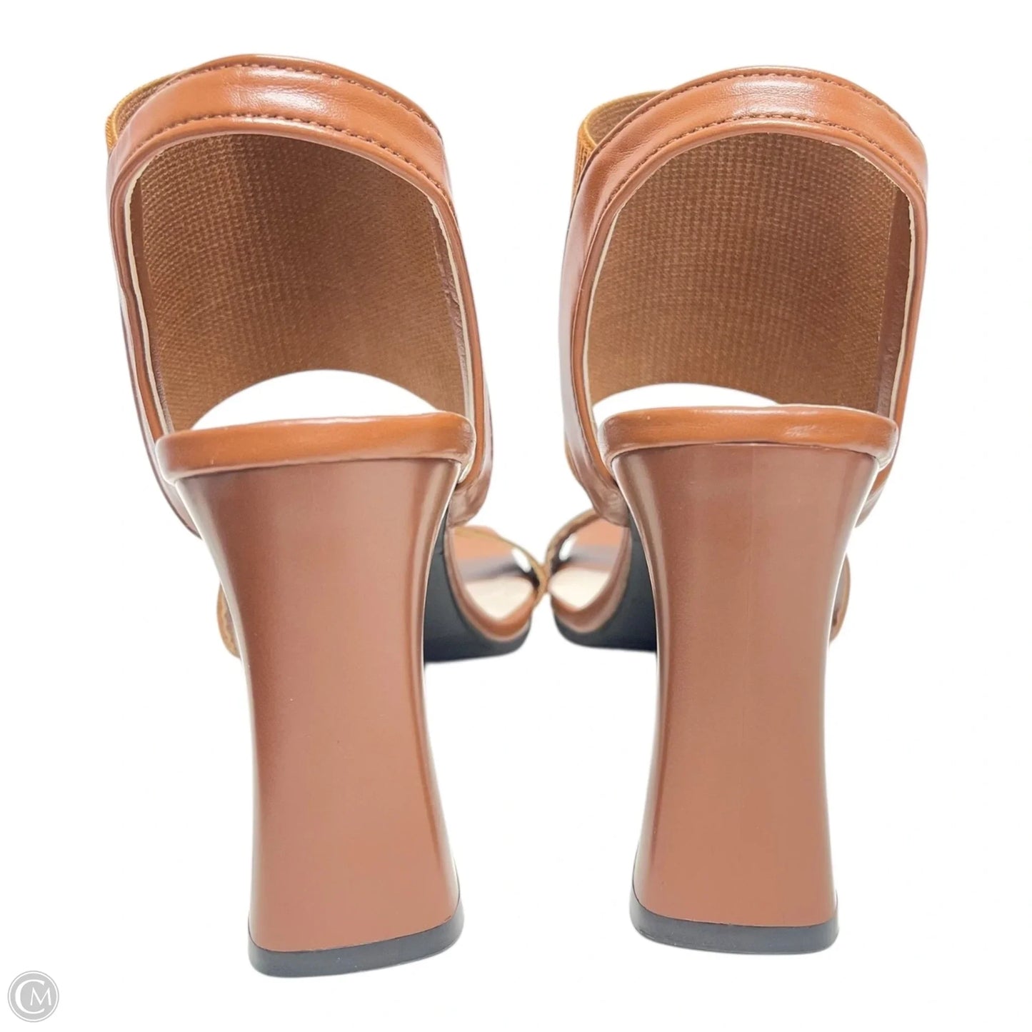 Sandals Heels Block By ANCE & SAYLORM In Brown, Size: 6.5