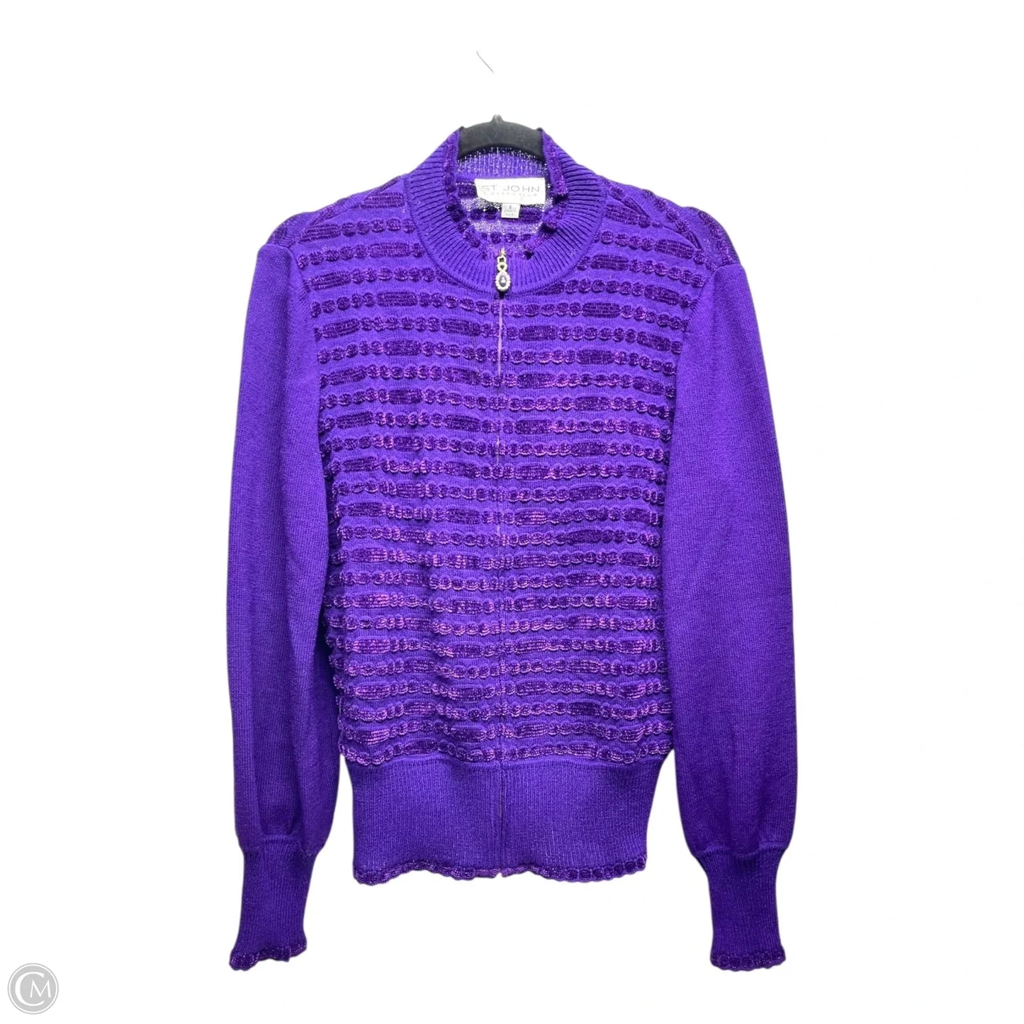 Jacket Luxury Designer By St John Collection In Purple, Size: 6