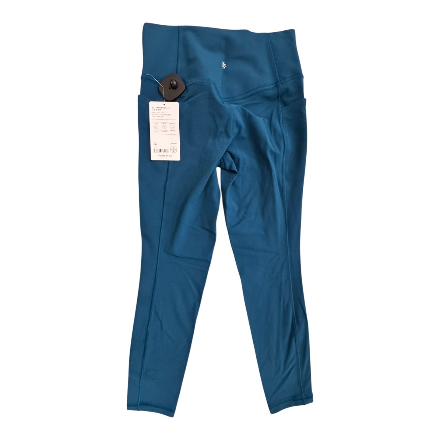 Athletic Leggings By Athleta In Teal, Size:S